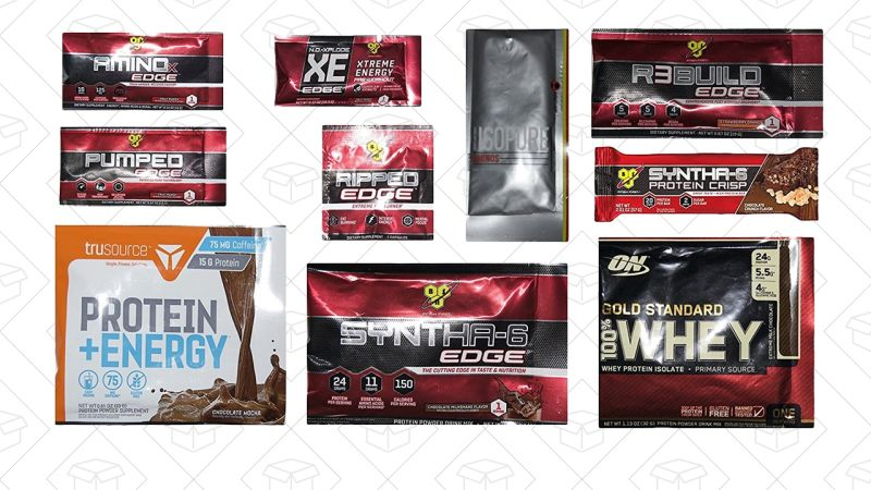 Optimum Nutrition Sample Box, $8 + $8 Credit